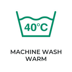 Laundry symbol, machine wash warm.