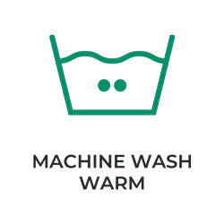 Laundry symbol, machine wash warm.