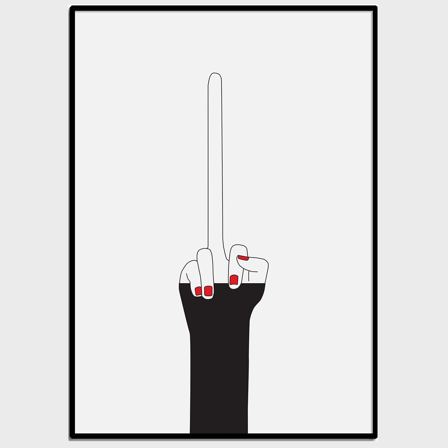 middle finger text art