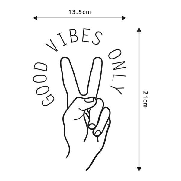 Good Vibes Only Vinyl Wall Decal | Fun Stickers for Windows & Mirrors ...