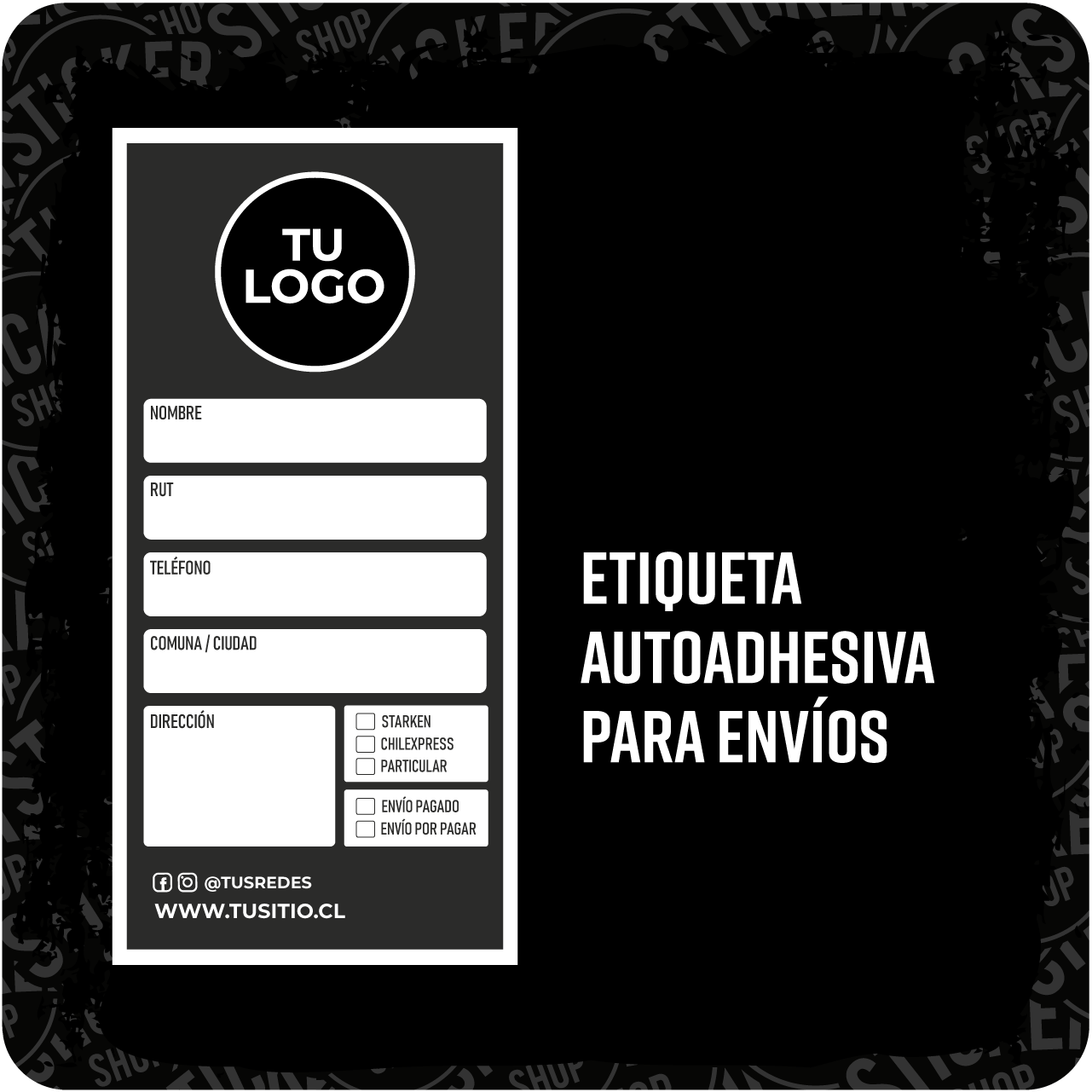 Etiqueta Autoadhesiva Para Envíos Stickershopcl 1039