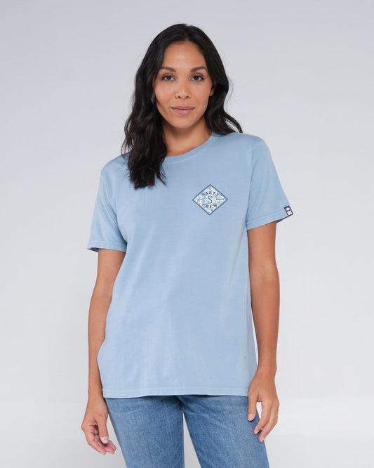 T-shirt femme 100% Coton Bio Bleu Marine – Atelier Tuffery