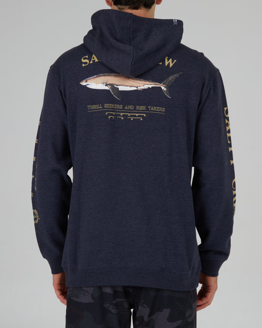 Salty Crew Bruce Fleece Hoodie - Black Camo - Large