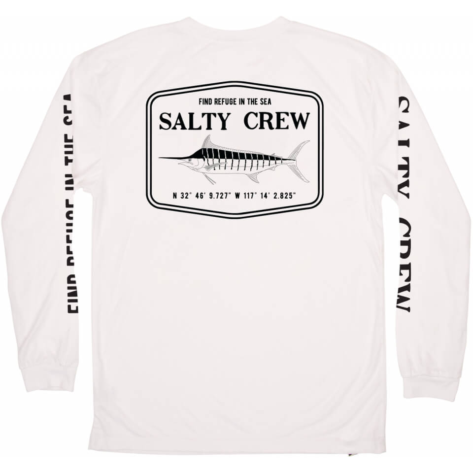 Salty Crew STEALTH L/S RASHGUARD in WHITE