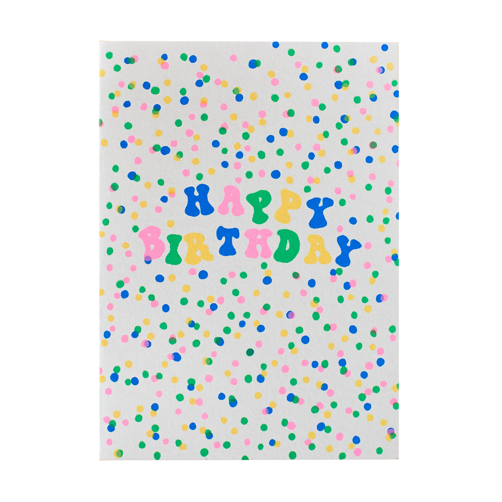 Birthday Confetti Card by Gold Teeth Brooklyn