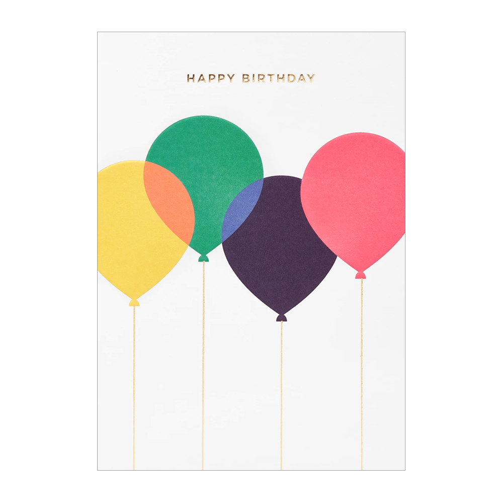 Postco Happy Birthday Balloons Card by Lagom – Little Otsu