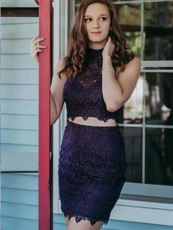 tight purple homecoming dresses