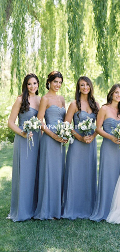 dark gray bridesmaid dresses long