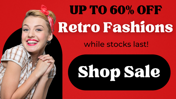 retro clothing on sale banner