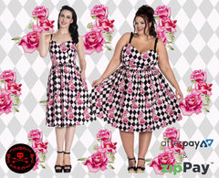 hell bunny harlequin dress