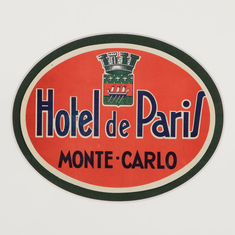 Hôtel de Paris Monte-Carlo Luggage Label – SIR JACK'S