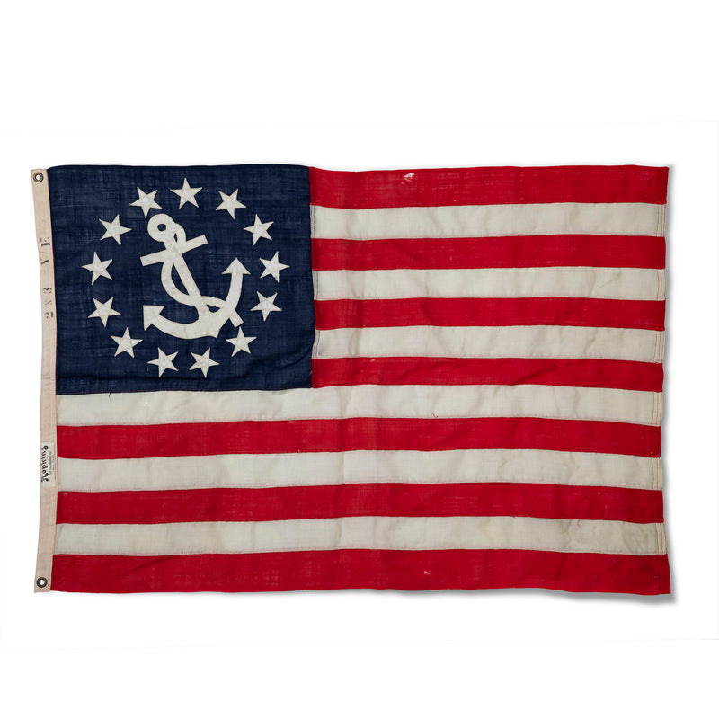 vintage us yacht ensign flag