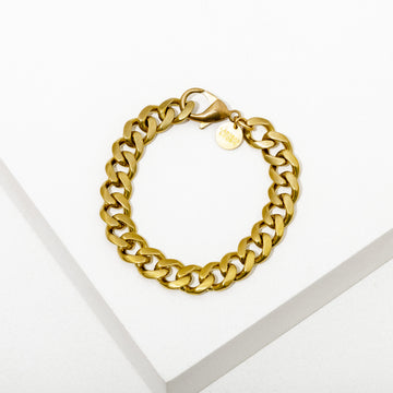 Toom Bracelet, 14k Gold Plated Spike Barbed Wire Chain