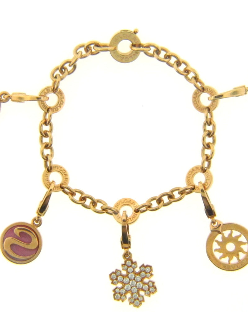 bvlgari gold charm bracelet