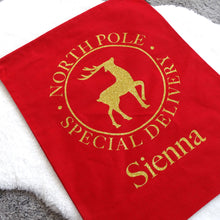 North Pole Delivery Personalised Stocking / Gift Bag