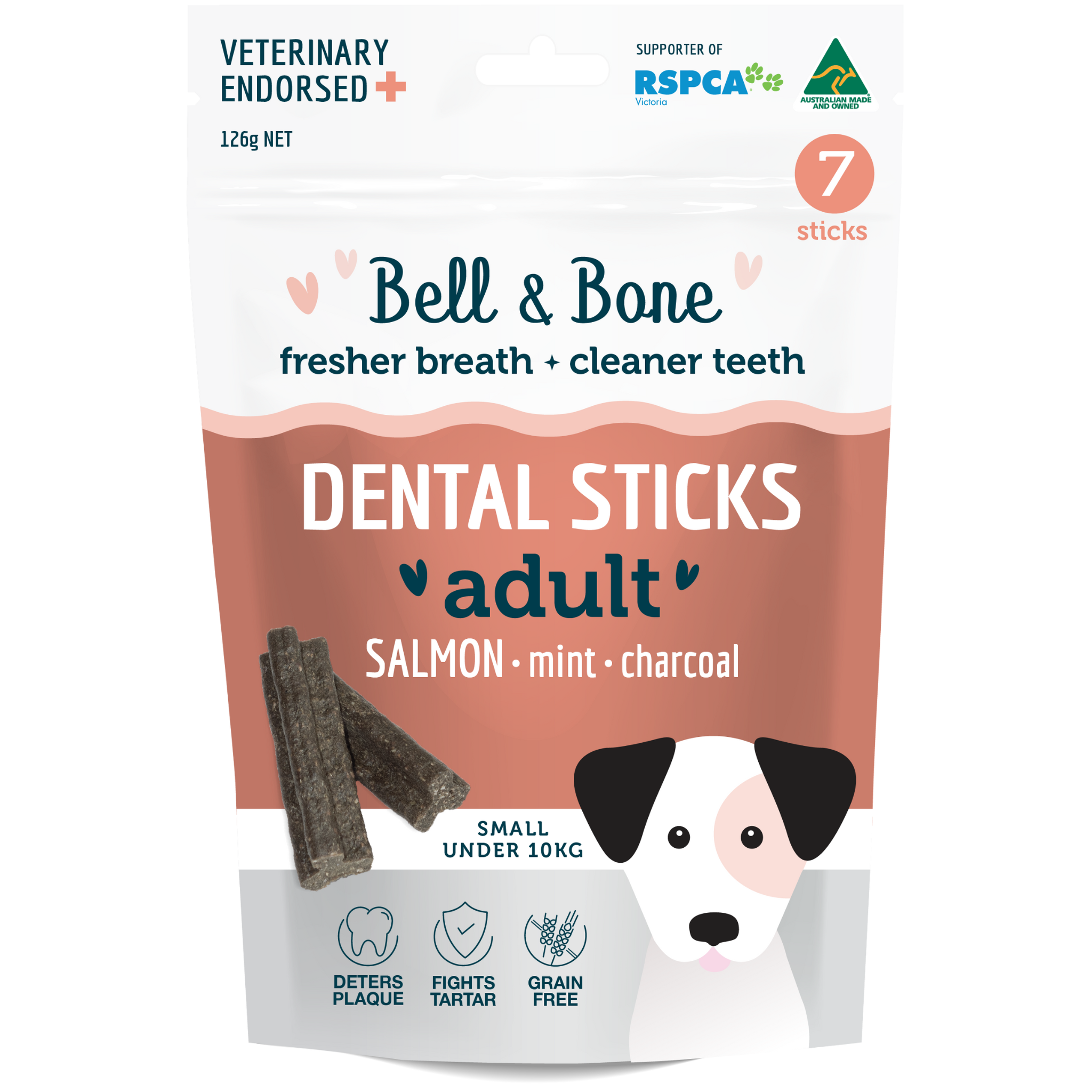 Image of Adult Dental Sticks - Salmon, Mint and Charcoal