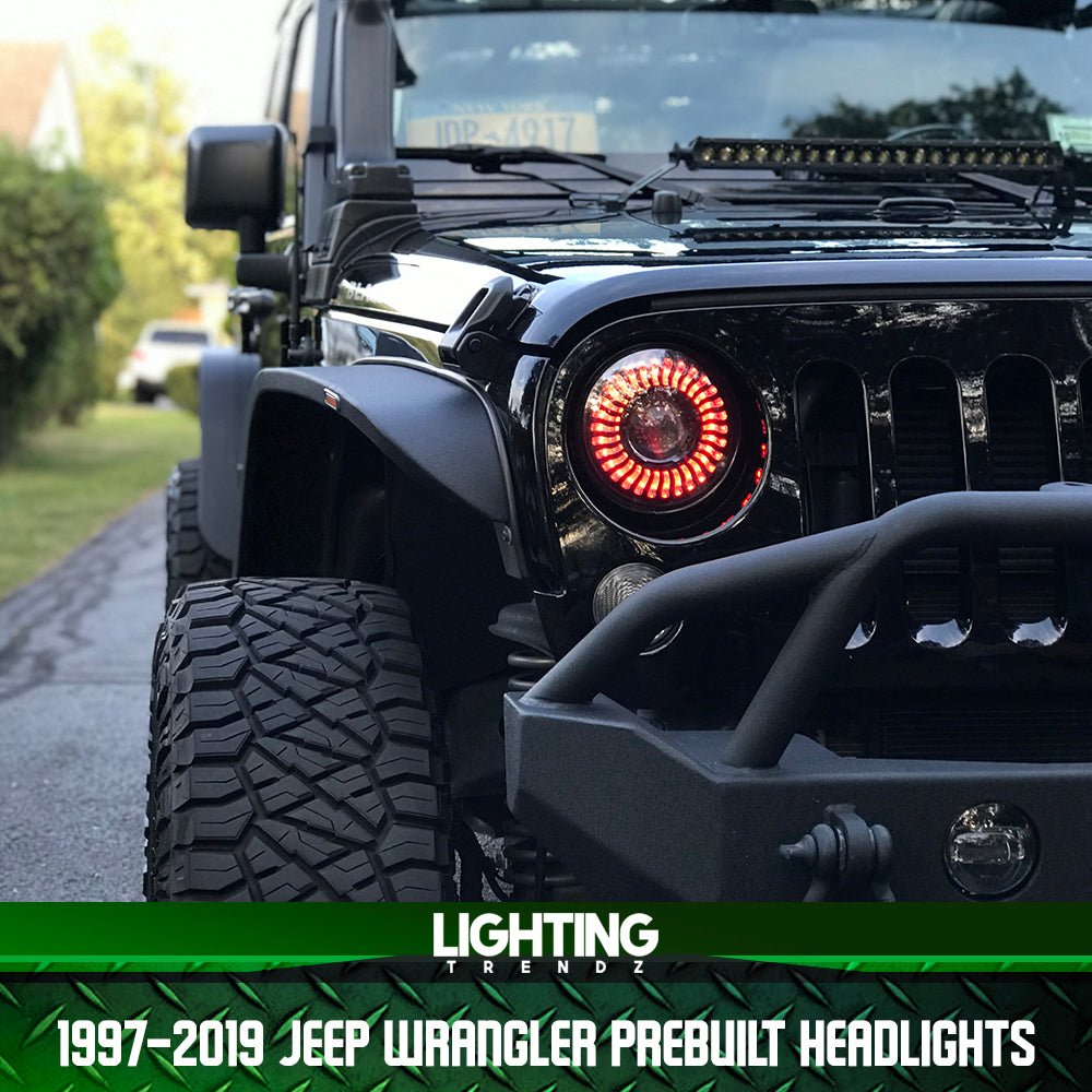 : 1997-2020 JEEP WRANGLER/GLADIATOR TRUCK PRE-BUILT FLOW  HEADLIGHT