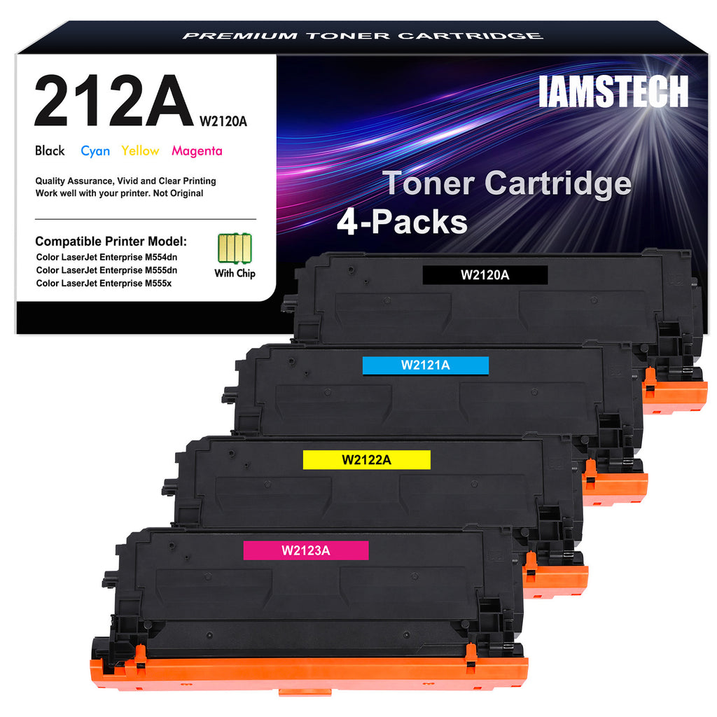 Toner Bank 212X Toner Cartridge 4-Pack Compatible for HP 212X W2120X 2