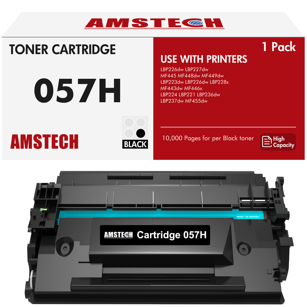 CLYWENSS with CHIP Compatible 057H Toner Cartridge Replacement for Canon  057H 057 CGR-057H Toner to use with Canon ImageCLASS MF445dw LBP226dw  LBP228dw LBP227dw Printer (Black, 2-Packs) 