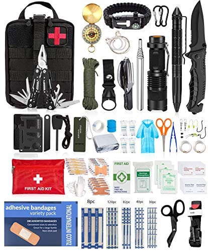 120Pcs Outdoor Wilderness Survival Travel First Aid Kit Camping