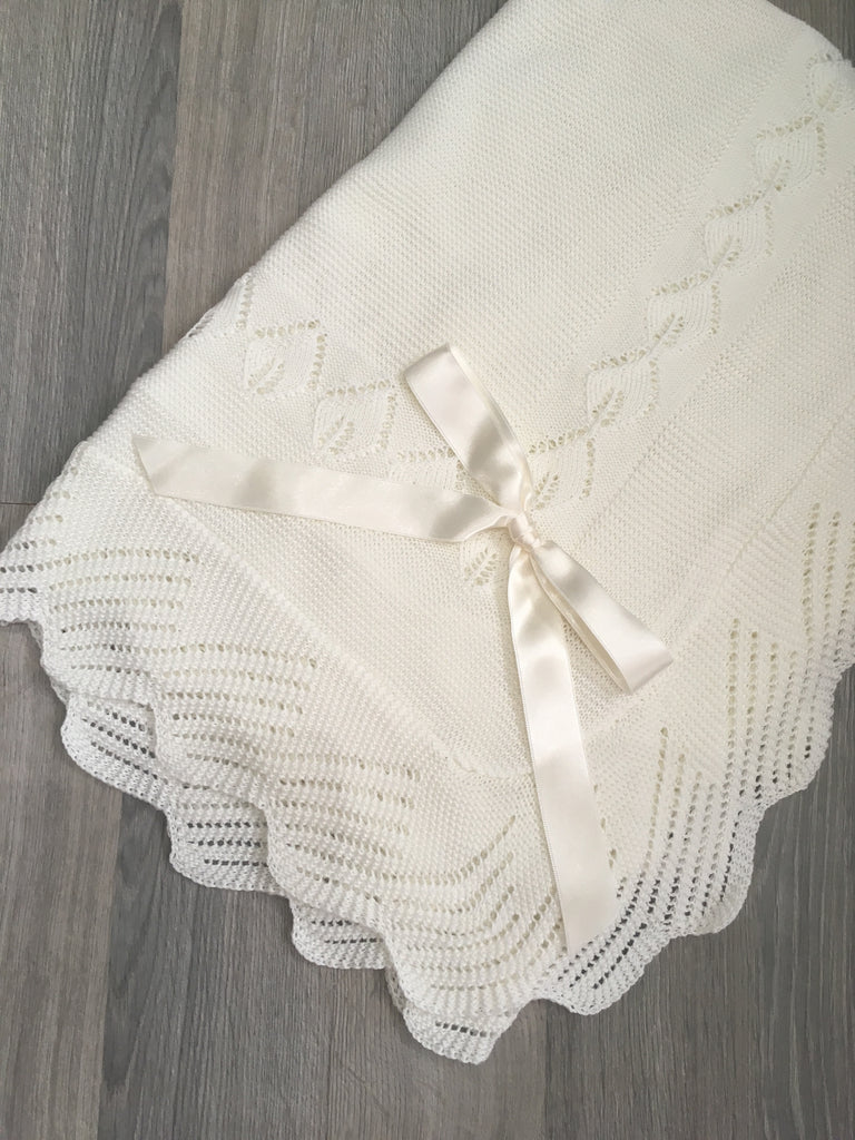 cream baby blanket