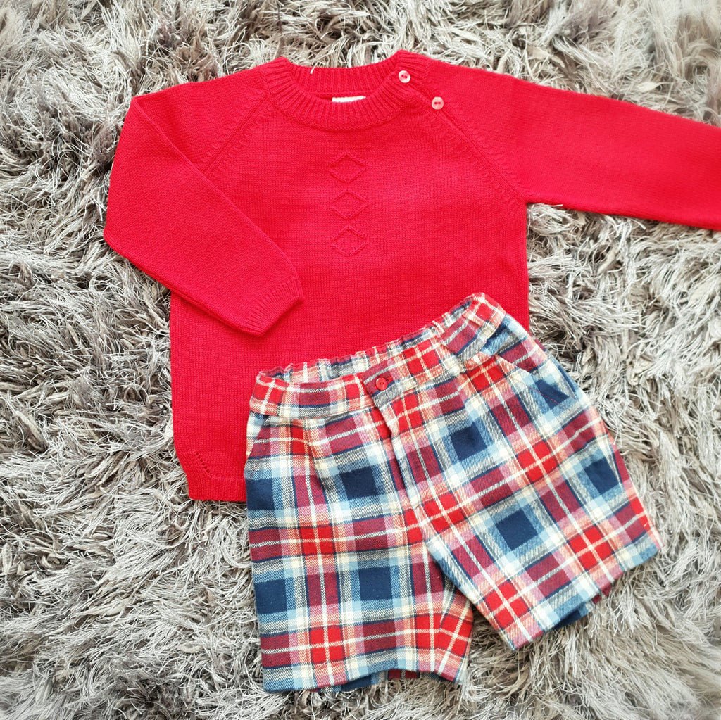 baby boy tartan spanish outfit