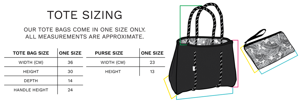 Chuckles & Caz - Tote Bag Sizing