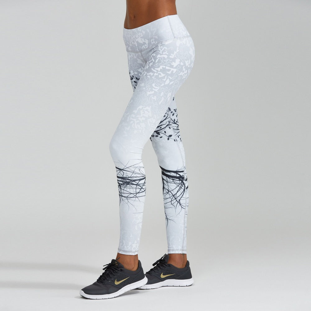 white yoga leggings