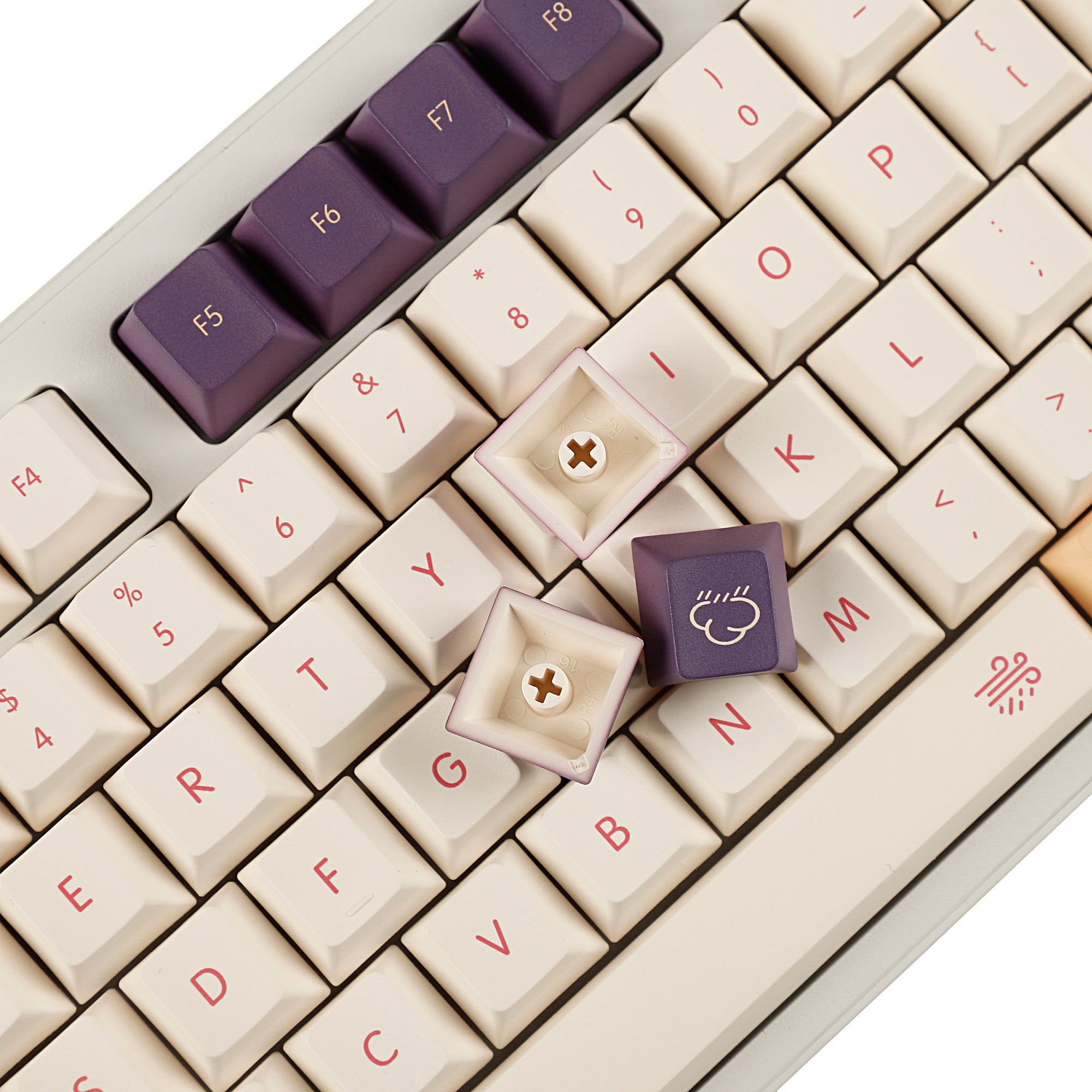 YMDK 105 120 Key Side-Printed Thick PBT Keycap Azerty Keycap Set French ISO  Layout OEM Profile for MX Switches Mechanical Keyboard (Only Keycap)