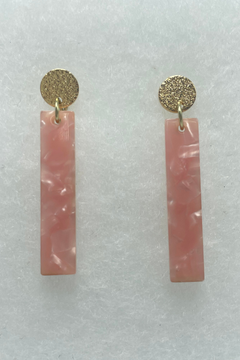 MINNIE DROP EARRINGS | PINK MARBLE