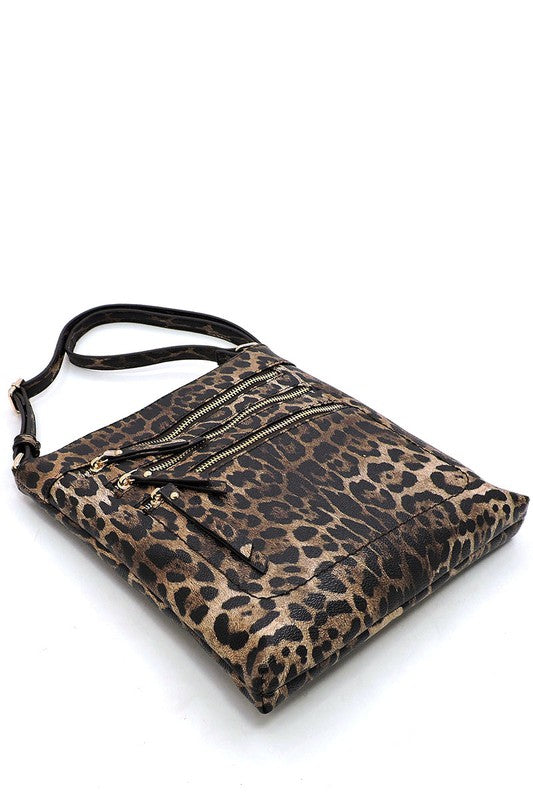 lucca leopard print luggage