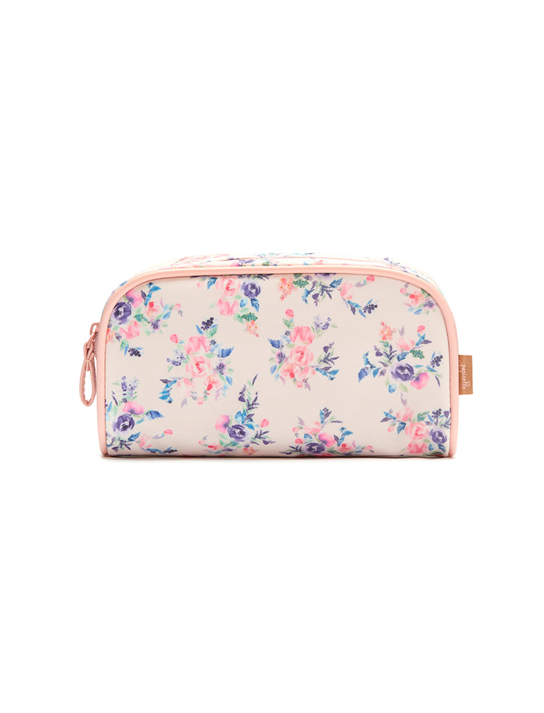 small pink makeup bag