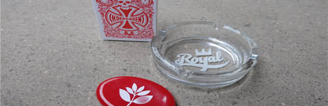 Ashtray and playing cards