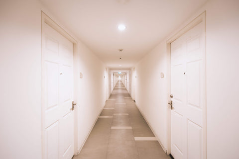 Hallway in apartment building