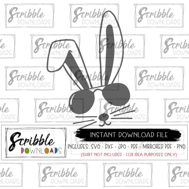 Download Bunny Boy Cool SVG - scribble downloads