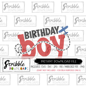 Download Birthday Boy Airplane Trail Svg Scribble Downloads
