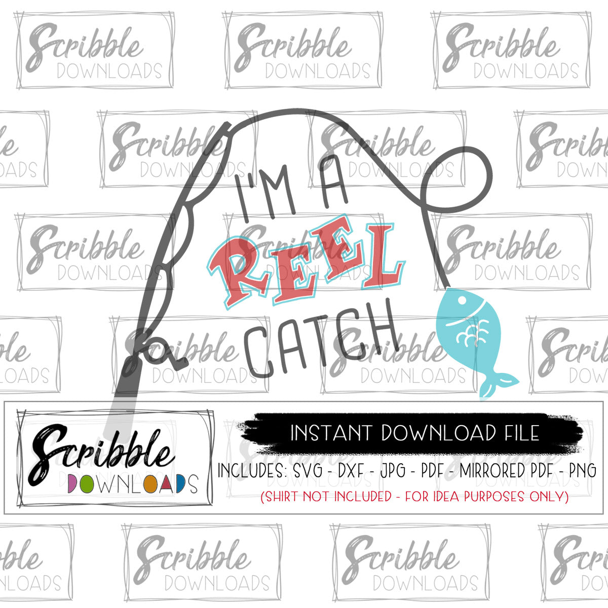 Download Reel Catch SVG - scribble downloads