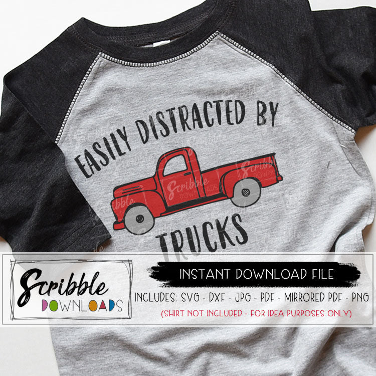 Download Easily Distracted By Trucks Scribble Downloads