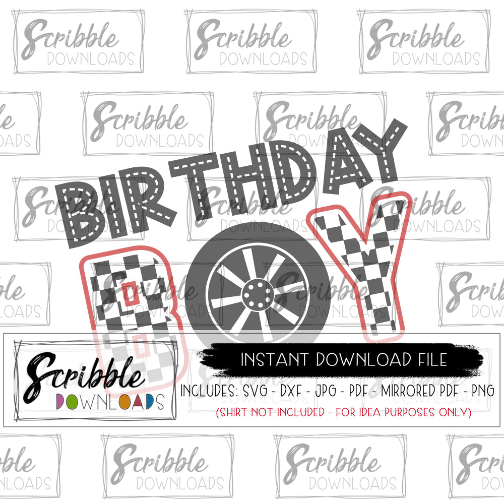 Download Birthday Boy Cars SVG - scribble downloads