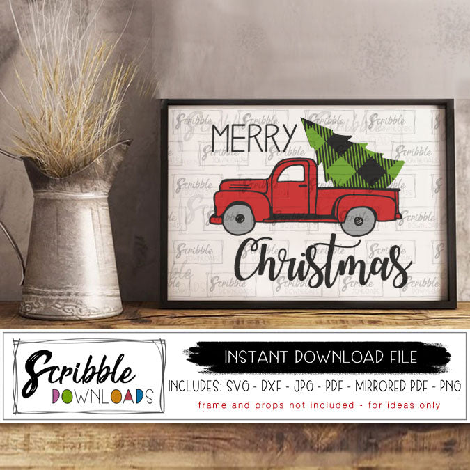 Download Merry Christmas Truck Svg Scribble Downloads