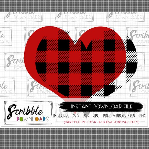 Download Heart Plaid SVG - scribble downloads