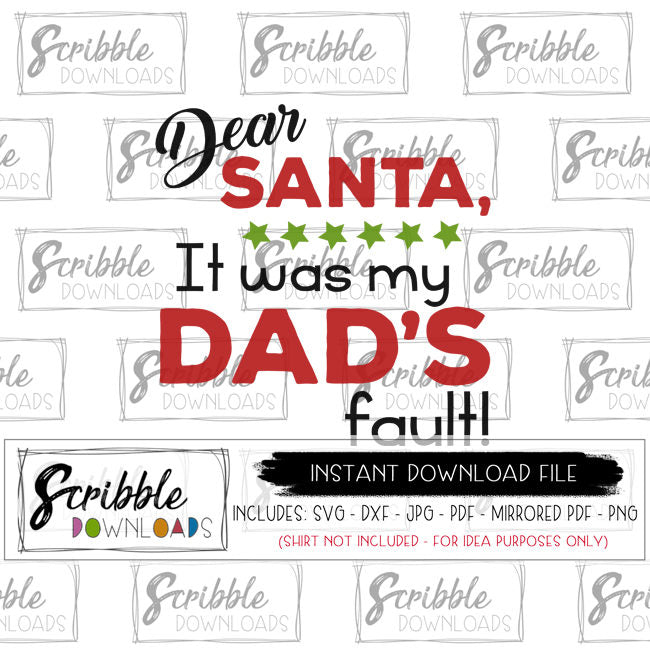 Download Dear Santa Family SVG - scribble downloads