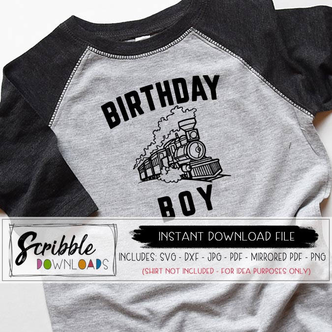 Download Birthday Boy Train Svg Scribble Downloads