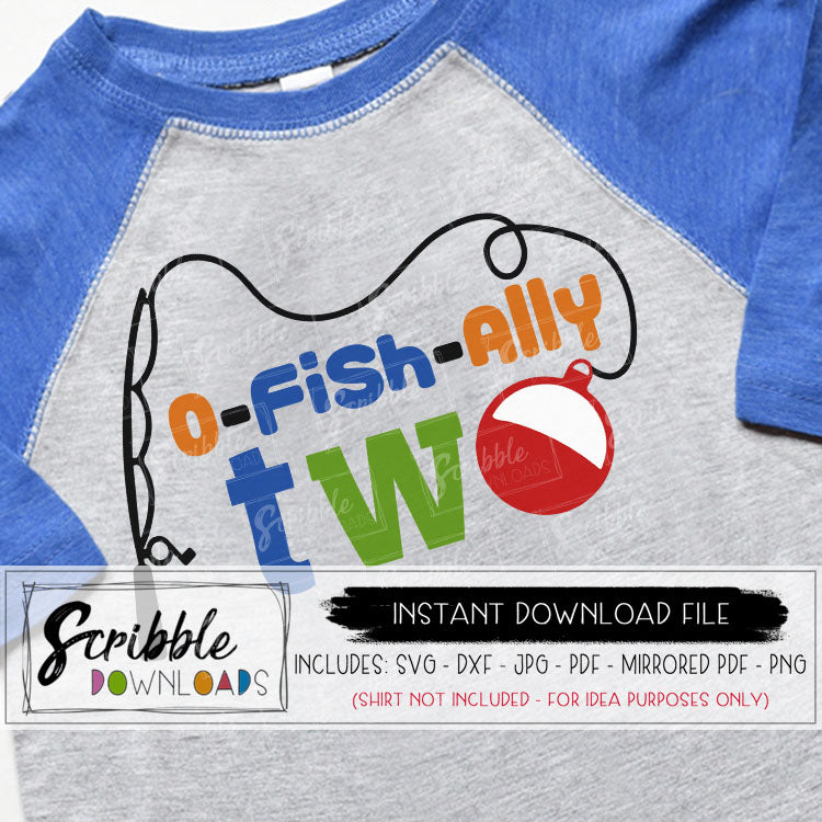 Download 2 O-Fish-Ally TWO SVG - scribble downloads