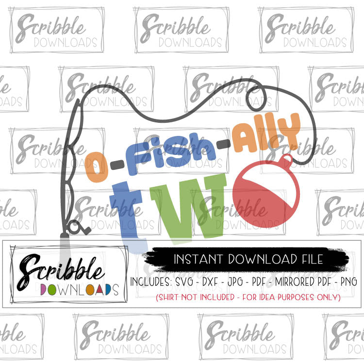 Download 2 O-Fish-Ally TWO SVG - scribble downloads