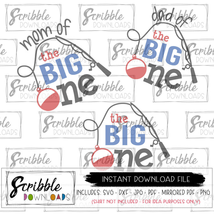 Download 1 The Big ONE (with mom/dad too) SVG - scribble downloads