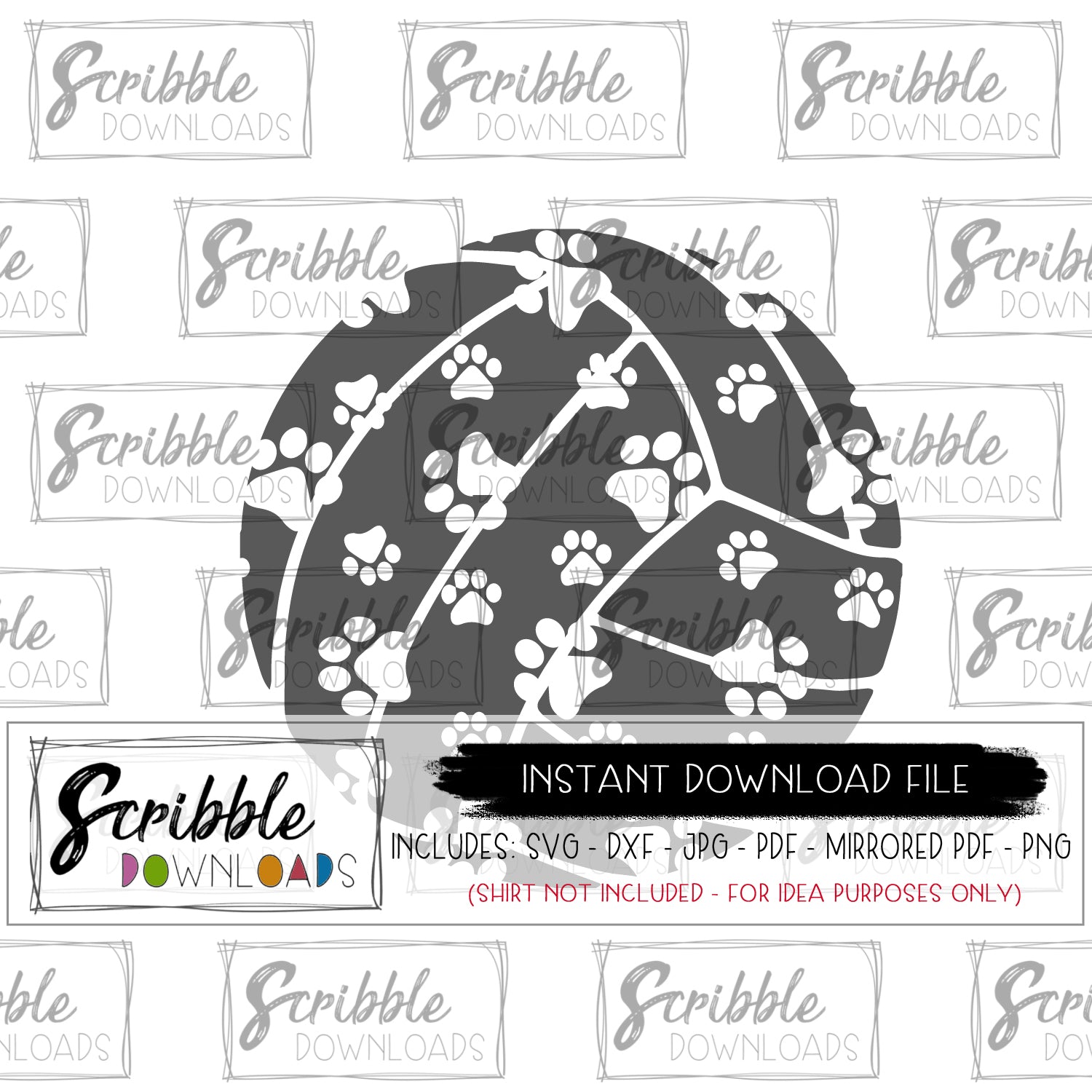 Download Volleyball Paw Dog Svg Scribble Downloads SVG, PNG, EPS, DXF File