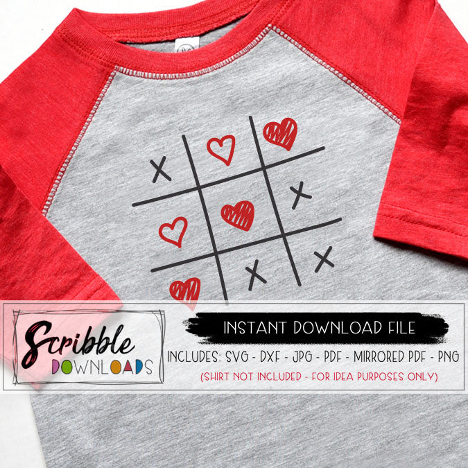 Valentine Tic Tac Toe Svg Scribble Downloads