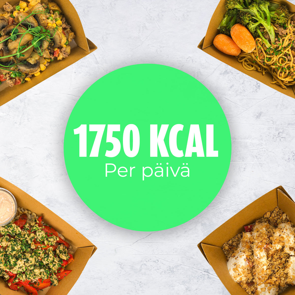 1750 kcal/päivä - 3 päivän ateriat - 27 euroa per päivä – Viikox Food