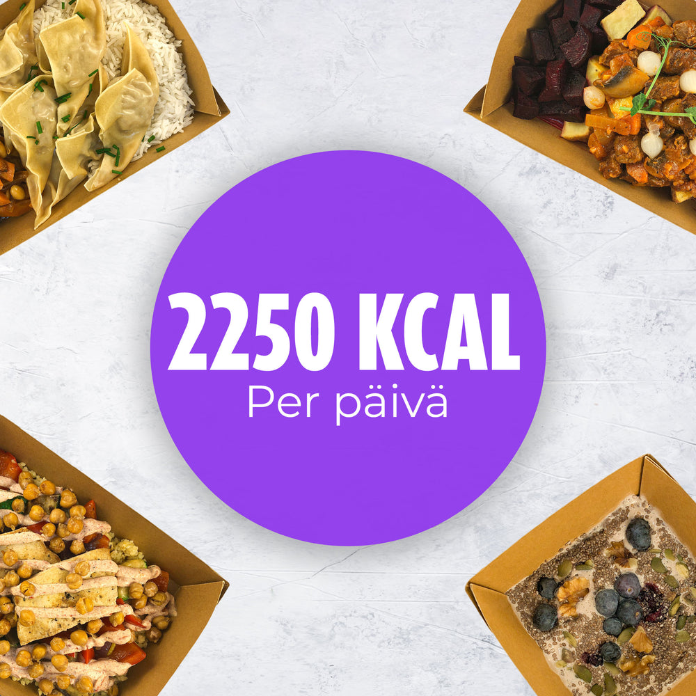 2250 kcal/päivä - 3 päivän ateriat - 29 euroa per päivä – Viikox Food